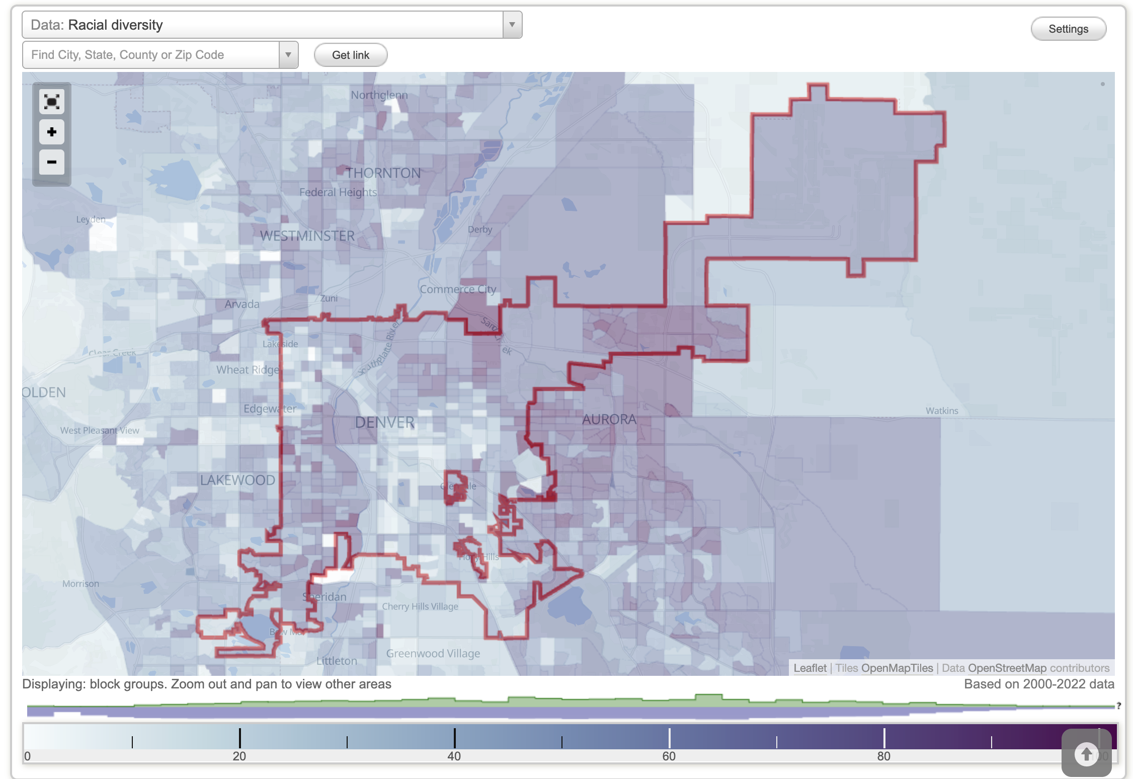 Diversity Map of Denver, CO
